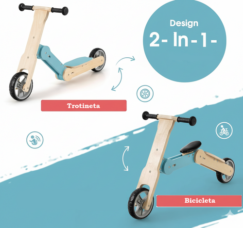Bicicleta Fara Pedale 2 in 1 EasyRide – Bicicleta + Trotineta