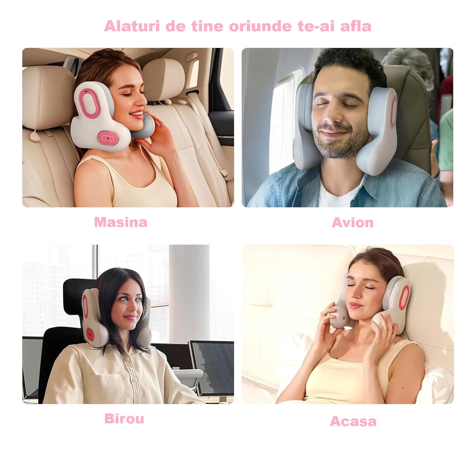 ZenNeck Pro- Perna de călătorie și masaj cervical cu Bluetooth