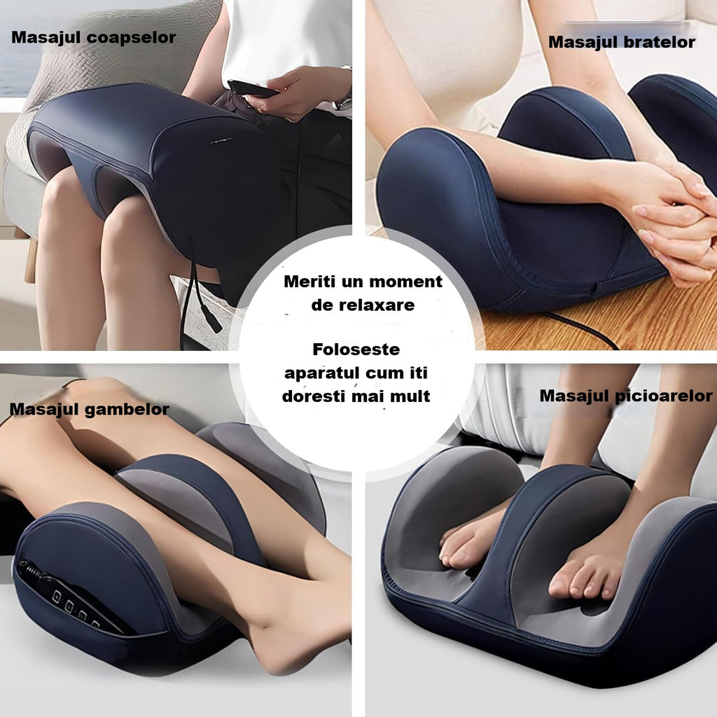 Aparat de masaj Shiatsu Master Pro 4 în 1, 4 zone, telecomandă