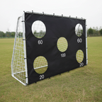Poarta de fotbal XXL PROKickMaster Junior pentru copii 240x170x85 cm cu panou de tintire