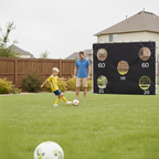 Poarta de fotbal XXL PROKickMaster Junior pentru copii 240x170x85 cm cu panou de tintire