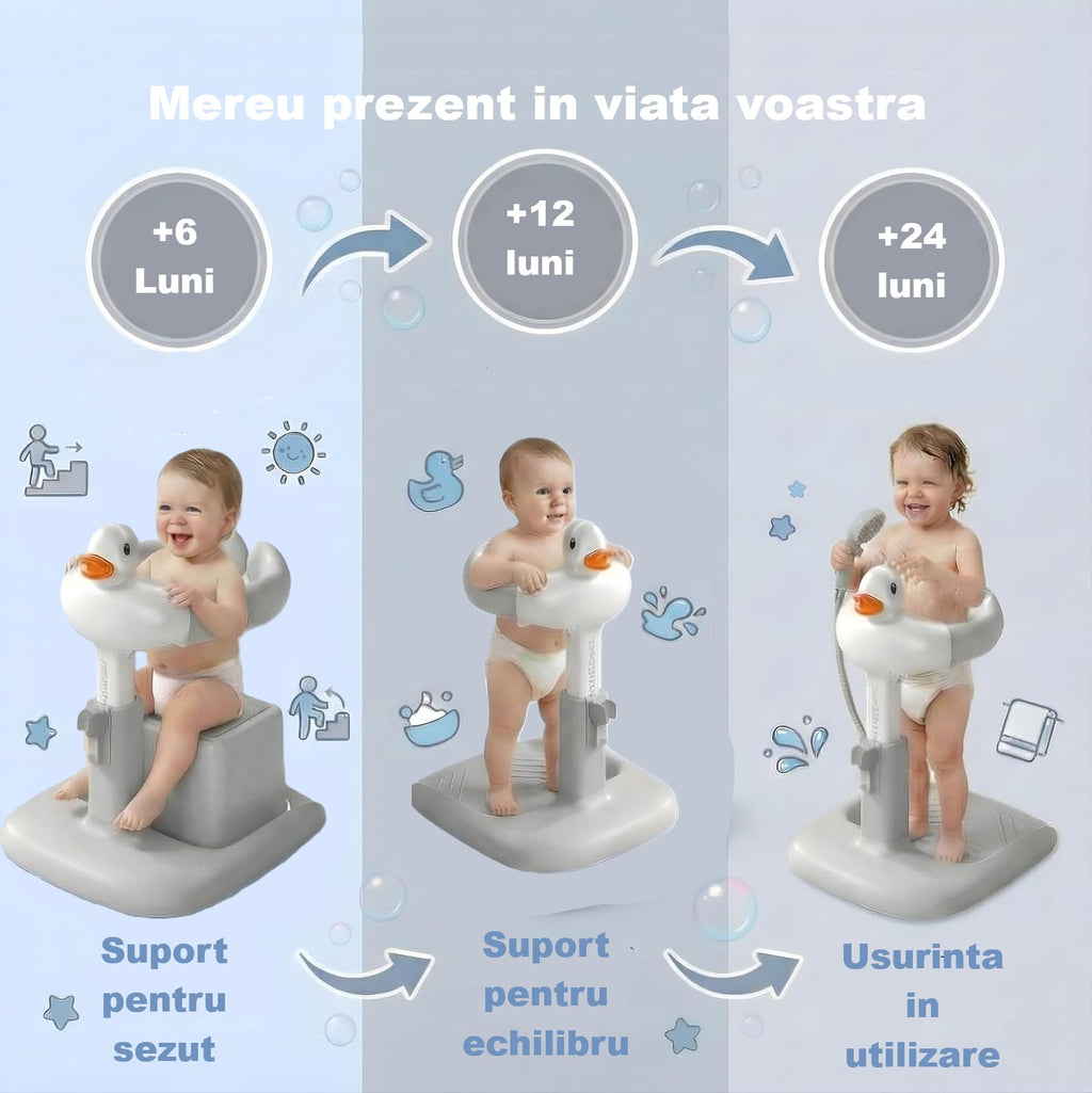 Suport portabil de baie pentru copii