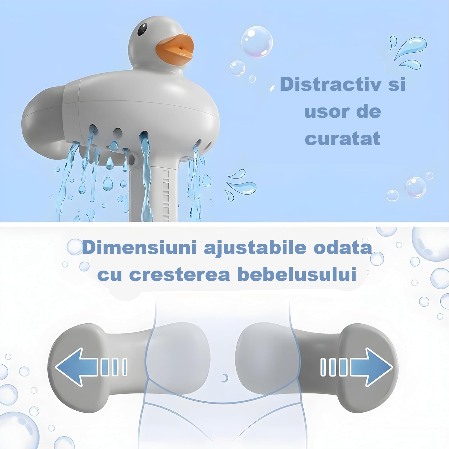 Suport portabil de baie pentru copii