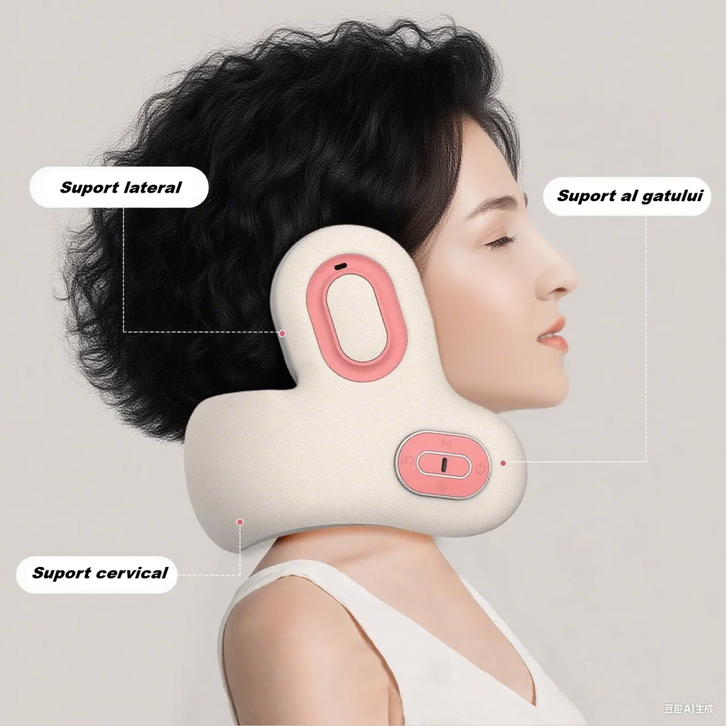 ZenNeck Pro- Perna de călătorie și masaj cervical cu Bluetooth