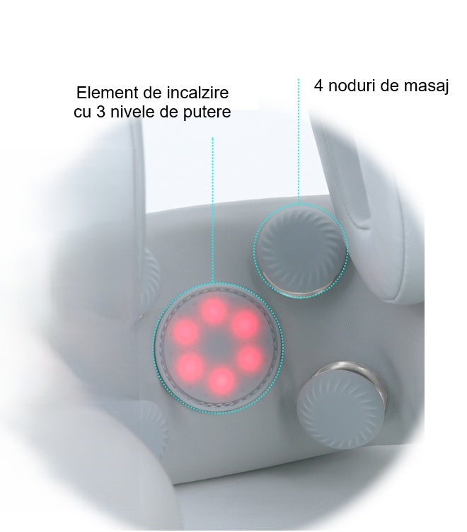 ZenNeck Pro- Perna de călătorie și masaj cervical cu Bluetooth